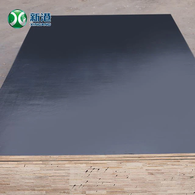 Hot Selling 18mm Poplar Core Two Time Hot Press Black Construction Shuttering Film Faced Plywood