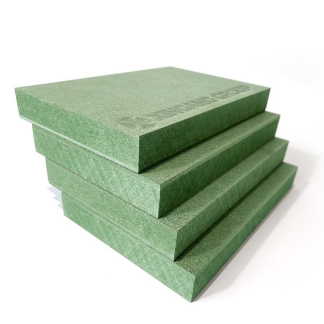 18mm Moisture Resistant Green MDF Laminated White Paper For Furniture